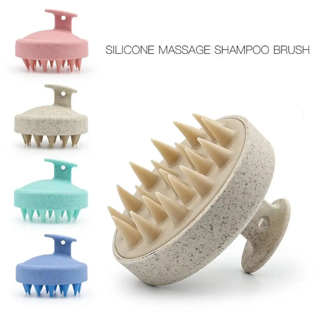 Brosse à Shampoing en Silicone, Peigne de Massage du Cuir Chevelu