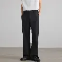 Pantalon évasé, Jambe Droite, Couleur Unie, Mode Mâle, Bas