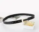 Ceinture en Cuir Véritable pour Femmes, de Haute Qualité, Avec Boucle Dorée