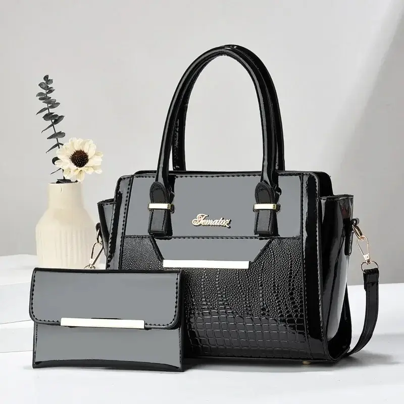 Nouveau Sac à Main Imprimé Crocodile de Grande Capacité Pour Femmes