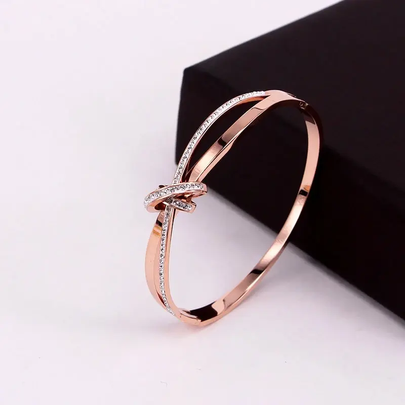 Bracelet en Zircon Demi-Cercle pour Femme