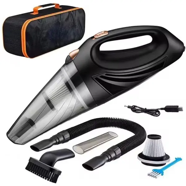 Aspirateur à Main sans Fil Humide et Sec pour Voiture et Nettoyeur de Sol, Piéce Industrielle Portable Noir 230V