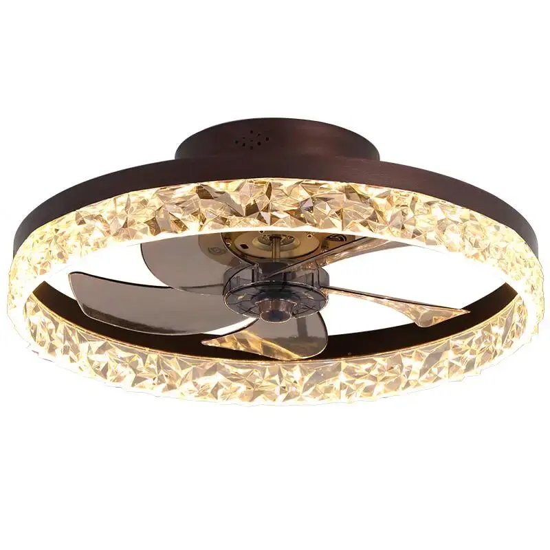 Lampe Led Nordique Avec Ventilateur de Plafond, 6 Vitesses, Avec Télécommande, Pour Chambre à Coucher