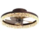 Lampe Led nordique avec ventilateur de plafond, 6 vitesses, avec télécommande, pour chambre à coucher