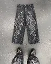 Jean Y2k Hip Hop, Broderie, Lâche, Jean Gothique, Streetwear