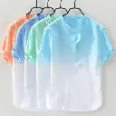 Chemise hawaïenne décontractée à manches courtes pour hommes, Harajuku, document nickel é, coton, lin, col fin, respirant, été cool, nouveau, 2022