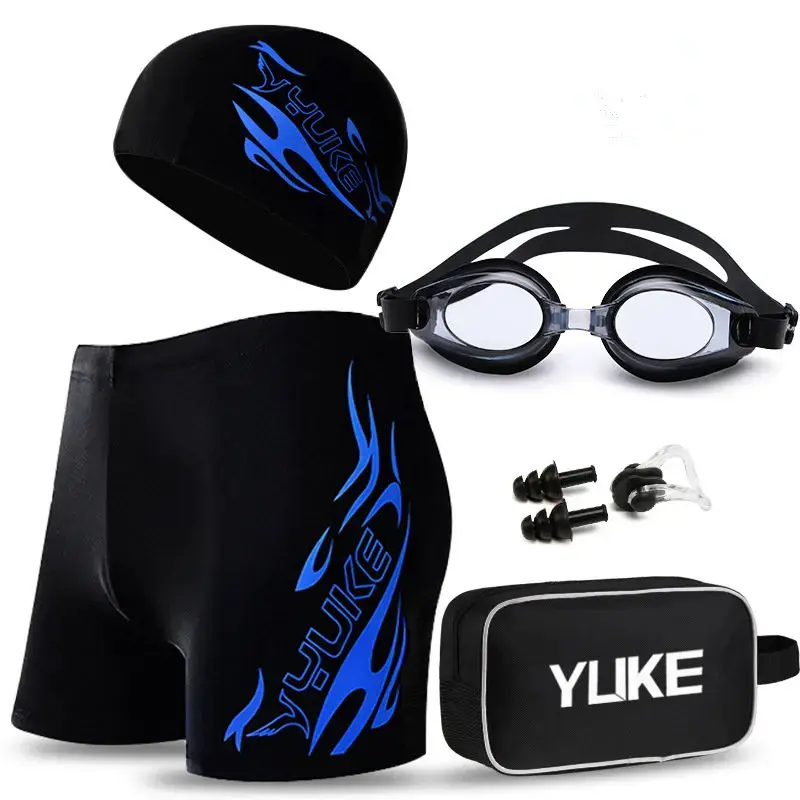 Le plus récent ensemble de natation pour hommes maillot de bain lunettes casquette sac de transport grande taille 