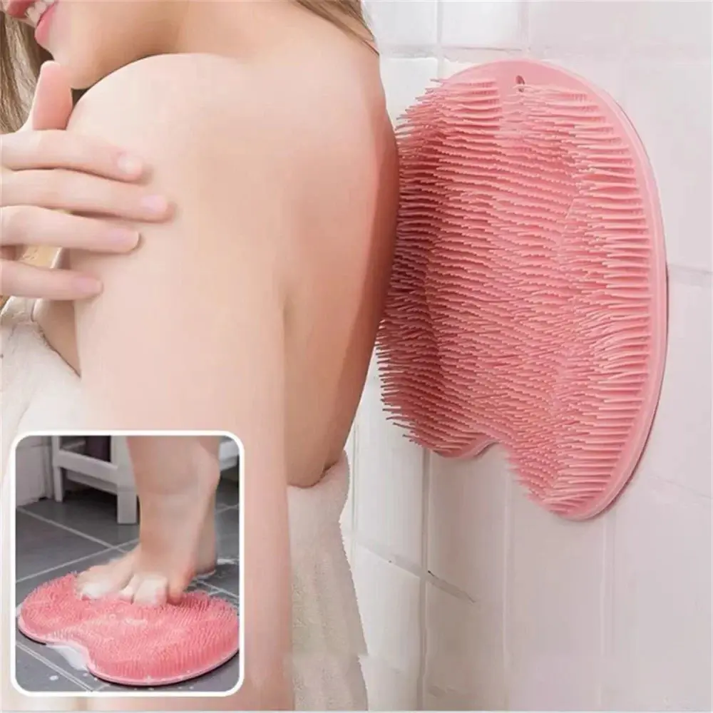 Brosse en Silicone pour le Dos, Tampon de Lavage des Pieds