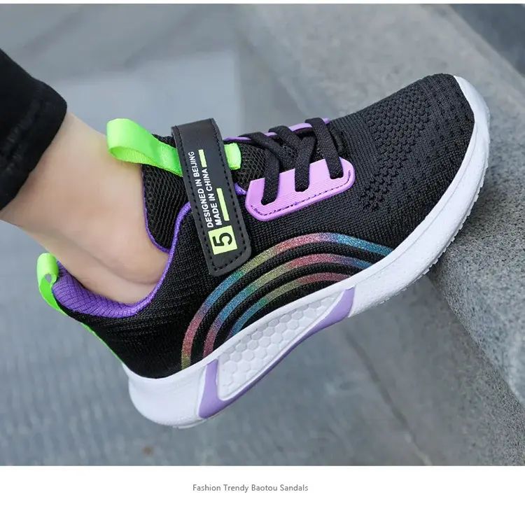 Nouveau Design rouge formateurs chaussures pour enfants filles confortable 