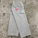 Pantalon de Jogging, Double Taille pour Hommes, Motif Brodé Tombant