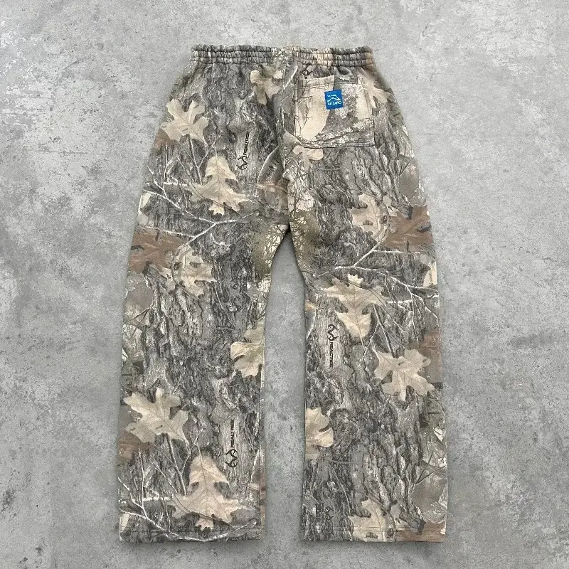 Pantalon de Survêtement Motif de Camouflage Imprimé, Y2K Rétro