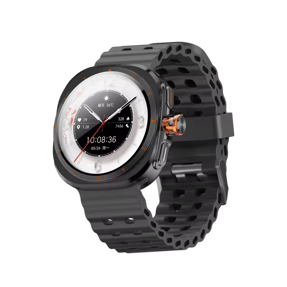 Nouveau Montre intelligente Ultra 5G montre intelligente Android 1.508 pouces AMOLED affichage 180 ° Caméra rotative 8MP GPS WiFi IP68 étanche