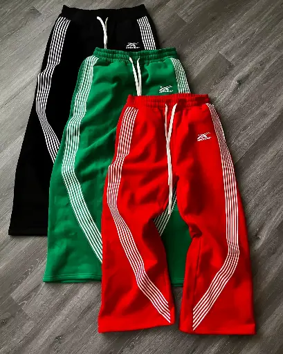 Pantalon Tricoté à Rayures, Rétro Américain pour Hommes et Femmes