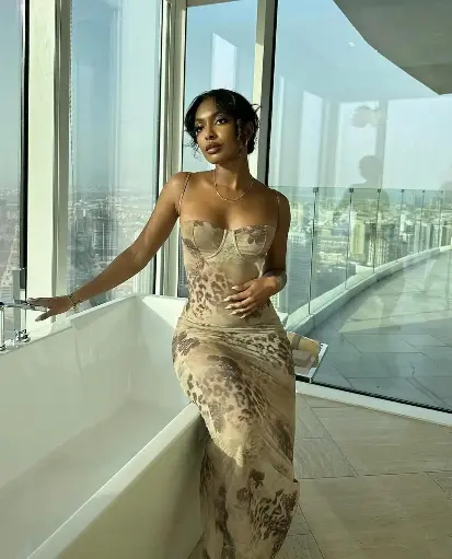 Robe Maxi Vintage en Maille pour Femme, Élégante, Léopard
