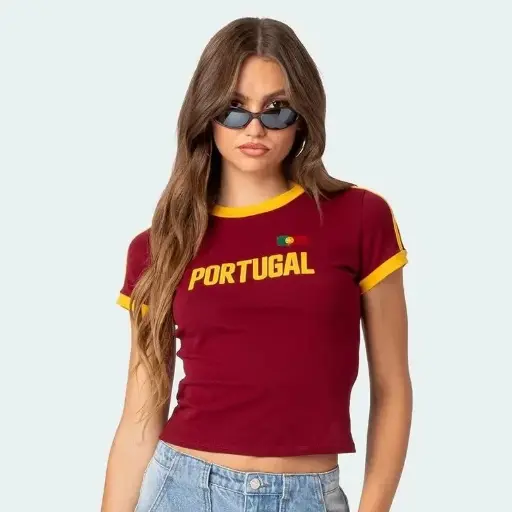 T-shirt en Jersey à Manches Courtes pour Femmes