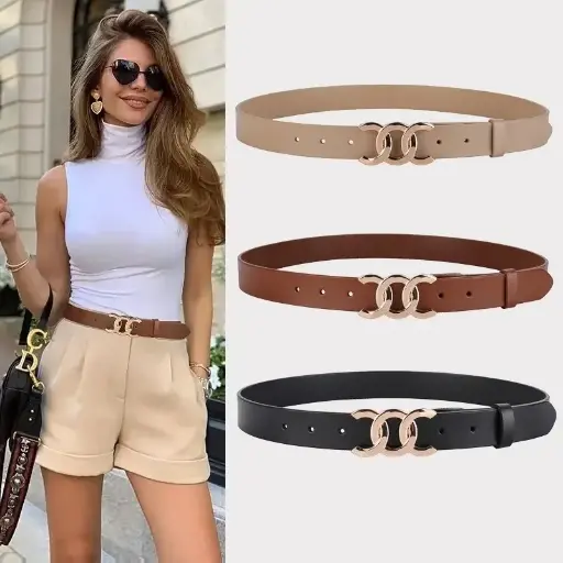 Ceinture en Cuir Décoratif Pantalon Occidental Ceinture Femme