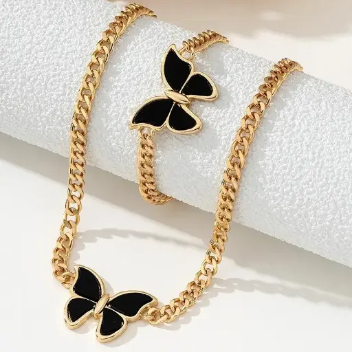 Ensemble de Bijoux Collier & Bracelet pour Femmes