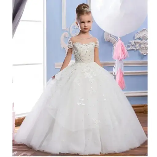 Robe de Première Communion Blanches de Luxe