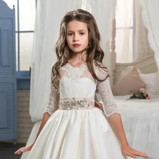 Robe de Demoiselle d'honneur avec Nœud