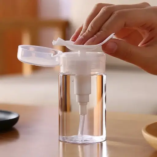 Bouteilles Rechargeables pour Ongles, Distributeur de Pompe à Pression Vide