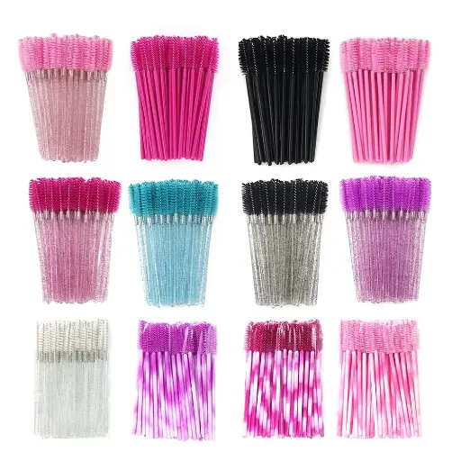 Brosse à Cils en Cristal, Tête Souple, Outil de Maquillage