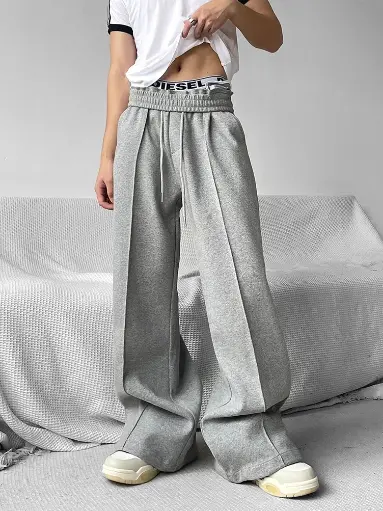 Pantalon Jambe Large de Survêtement évasé Hommes